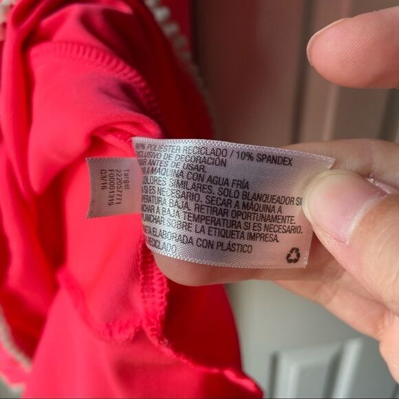 🍭6/$30 Cat & Jack Short Sleeve Pink Peplum Tunic Rash Guard - Medium 7/8 - Picture 7 of 7